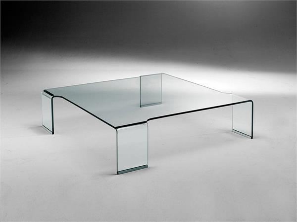 Tavolino in vetro curvato Box