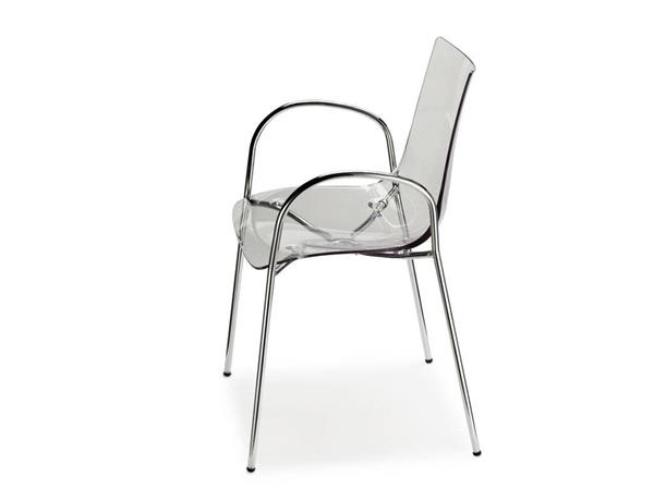 Chaise en polycarbonate avec accoudoirs Zebra Antishock   