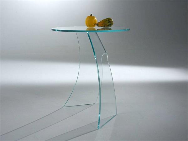 Tischchen aus gebogenem Glas EtaBeta