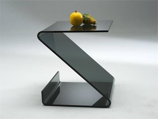 Tischchen aus gebogenem Glas Ziggy