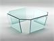 Coffee table in curved glass Quadra in Coffee tables
