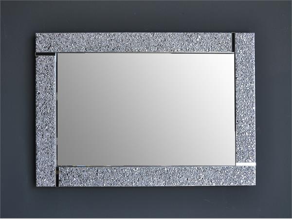 Rectangular mirror with frame in grained glass Audrey