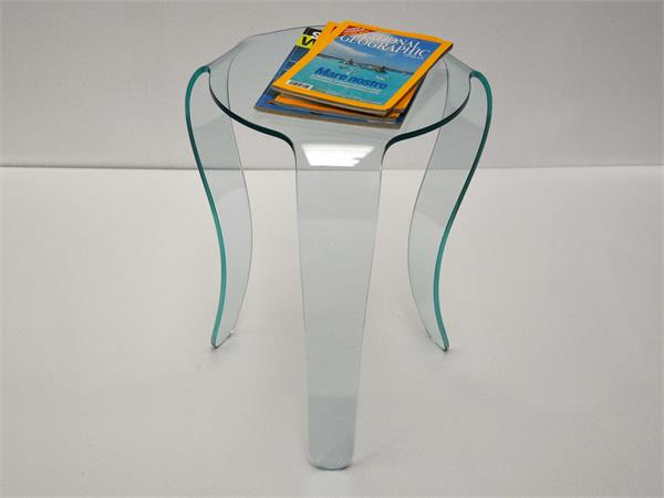 Coffee table in curved glass for the living room Jellyfish