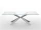 Glass table with metal base MIKADO VETRO  in Dining tables