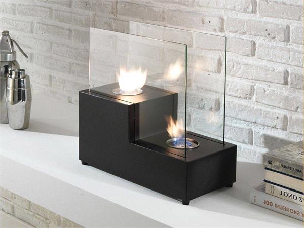 Podium table fireplace