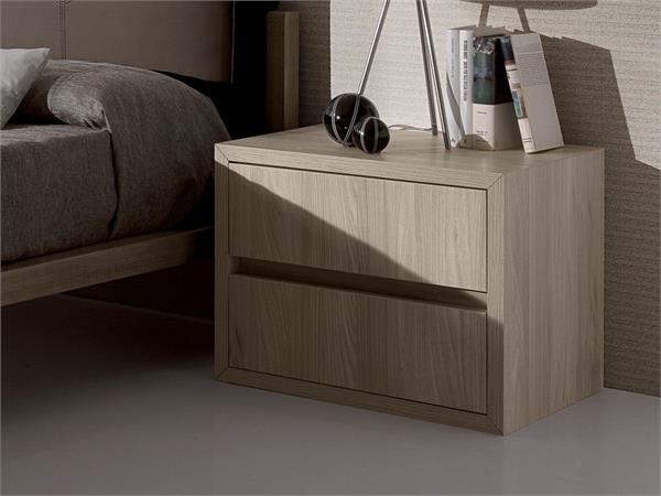 Small bedside table with 2 drawers Spazio