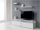 glass and wooden tv stand Media  in TV stands