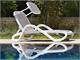 Sunbed WHITE with armrests Alfa in Sunbeds and deck chairs