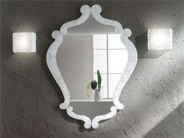 Miroir en gravier de verre Orchidea