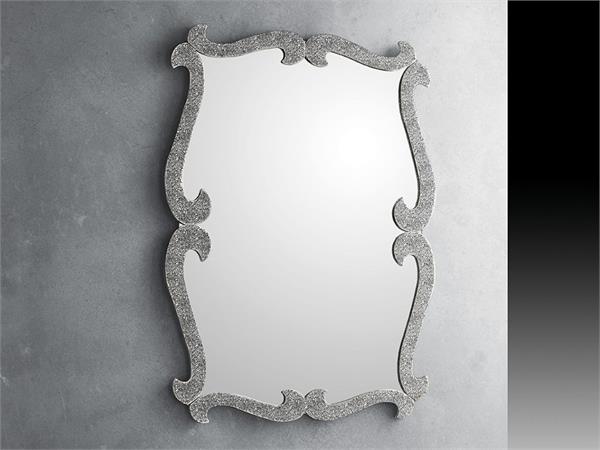 Mirror in crushed glass grit Lirica