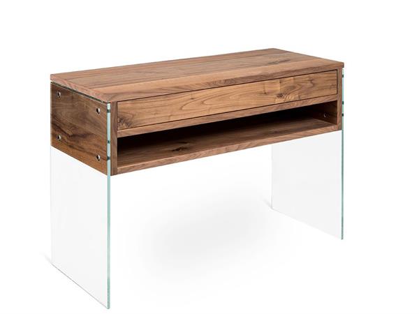 Buffet Tisch aus Holz und Glas mit Schubfach Cloud