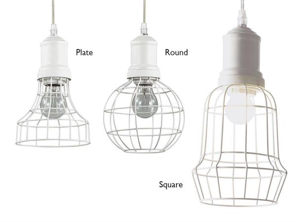 Aufgehängte Lampe aus Draht Cage