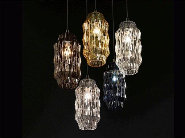 Hanging lamp in glass Origami