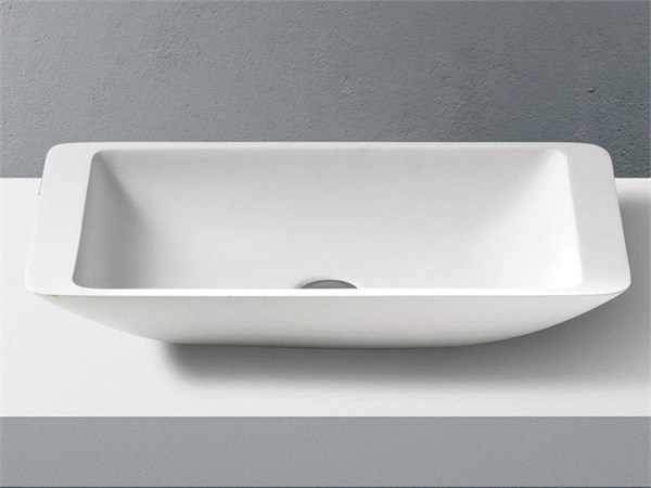 Lavabo da appoggio rettangolare in Solid Surface - Auditorium