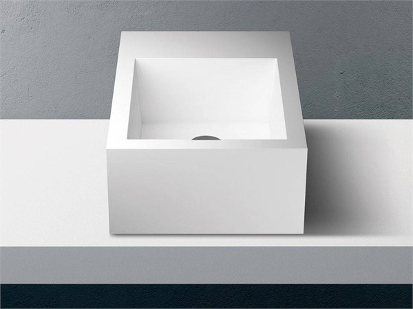 Lavabo da appoggio quadrato in Solid Surface - Impluvium