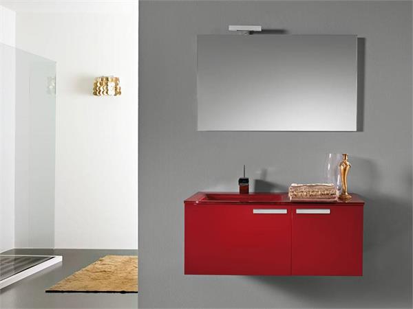 Mirror and lamp Linea 020
