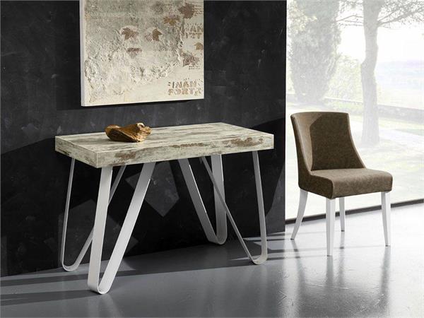 Metal and Wooden Design table-consolle  Axel 190