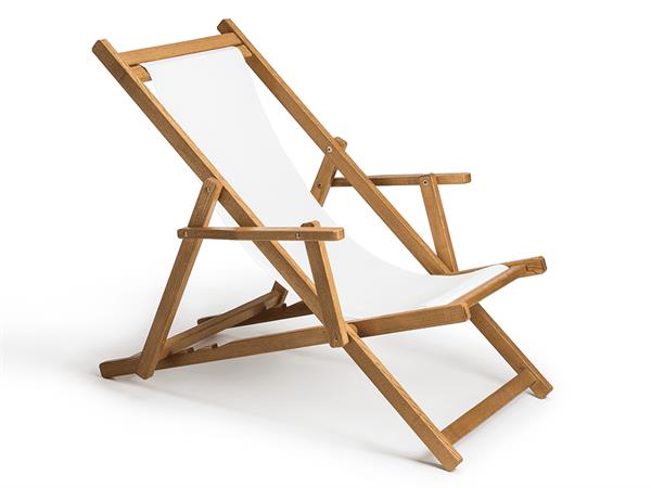 Wooden deck chair Afrodite