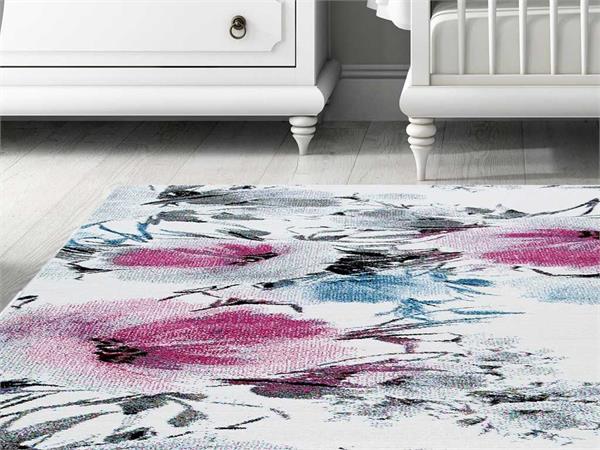 Farbiger-Teppich Floral