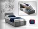 Einzelbett mit Behälter und seitlicher Öffnung Sunny V1 in Gepolsterte Betten