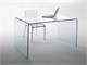 Curved glass desk Scriptorium in Desks