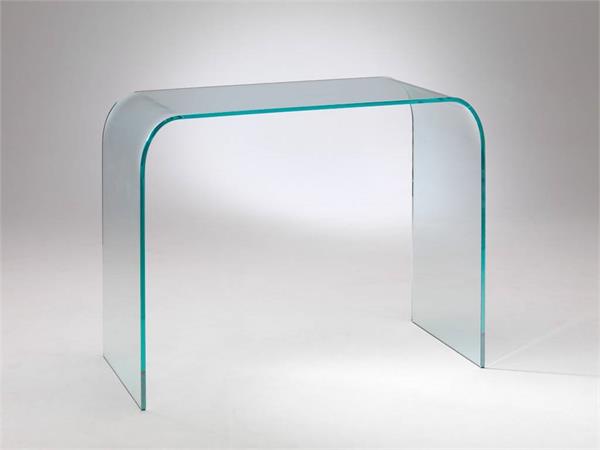 Curved glass console Console