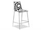 Stool in technopolymer Wave 65  in Living room