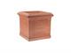 Cubo smooth Toscano terracotta pot in Outdoor
