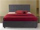 Strawberry upholstered double bed with fixed base in Bedrooms