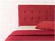 Strawberry upholstered double bed with fixed base in Bedrooms