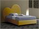 Letto 120 imbottito a rete fissa Heart in Notte