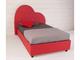 Letto 120 imbottito a rete fissa Heart in Notte