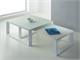 Table basse en verre et acier Adone in Jour