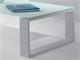 Tischchen aus Glas und Stahl Adone in Tag