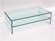 Curved Glass Small Table with shelf Accademia in Living room