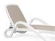 Sunbed WHITE with armrests Alfa in Outdoor