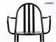 Mallet Stevens Stuhl aus lackiertem Metall mit Armlehnen in Tag