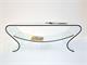 Smile curved glass coffee table  in Living room