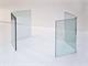 Libro Bases in curved glass for crystal table in Living room