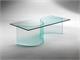 Curved glass base for glass table Siddartha in Living room