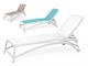 WHITE sunbed Atlantico in Sunbeds and deck chairs