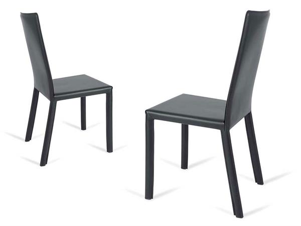 Bassano chaise revêtue de cuir ou de cuir régénéré