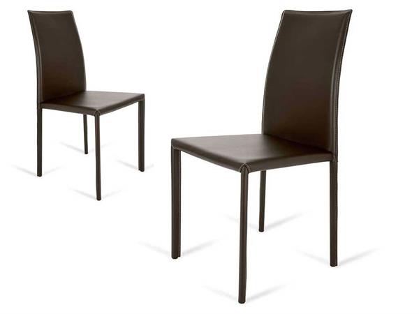 Cortina High chair in bonded leather or genuine leather