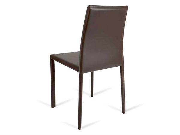 Cortina Low chair in bonded leather or genuine leather