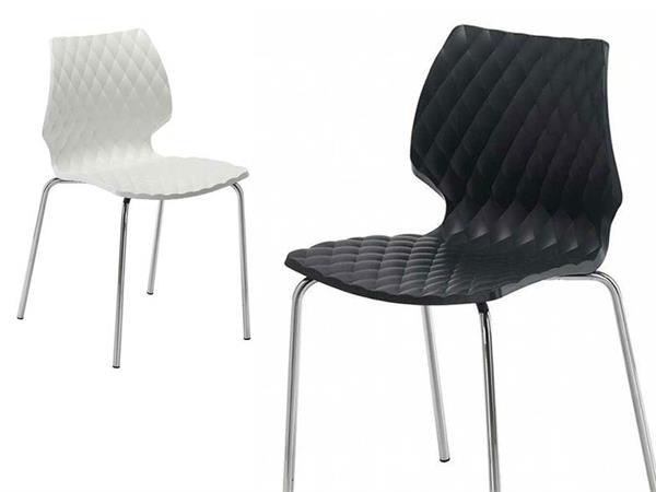 Uni 550 CR Chair with legs in chromed steel 