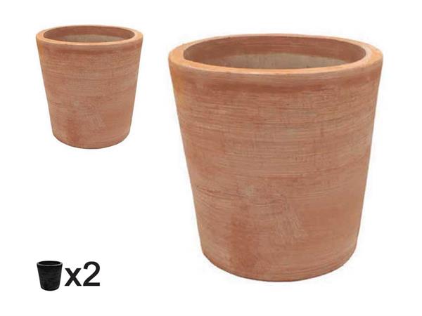 Round Terracotta Pot Moderne
