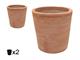 Round Terracotta Pot Moderne in Pots