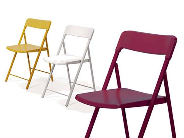 Klappbarer Stuhl aus Stahl und Kunststoff Zeta
