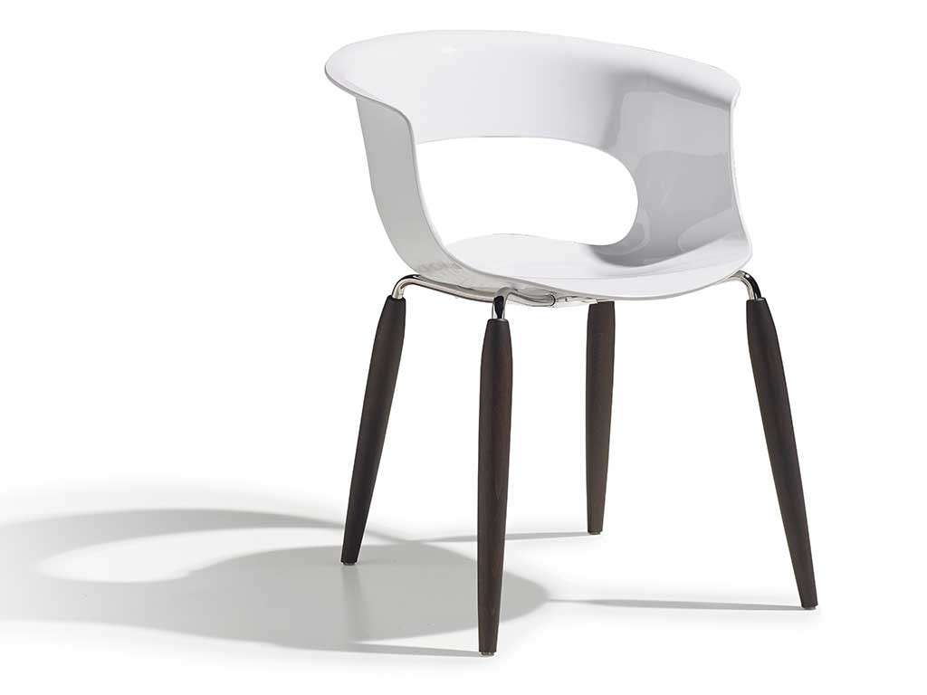 chair with wooden legs Natural Miss B Antishock