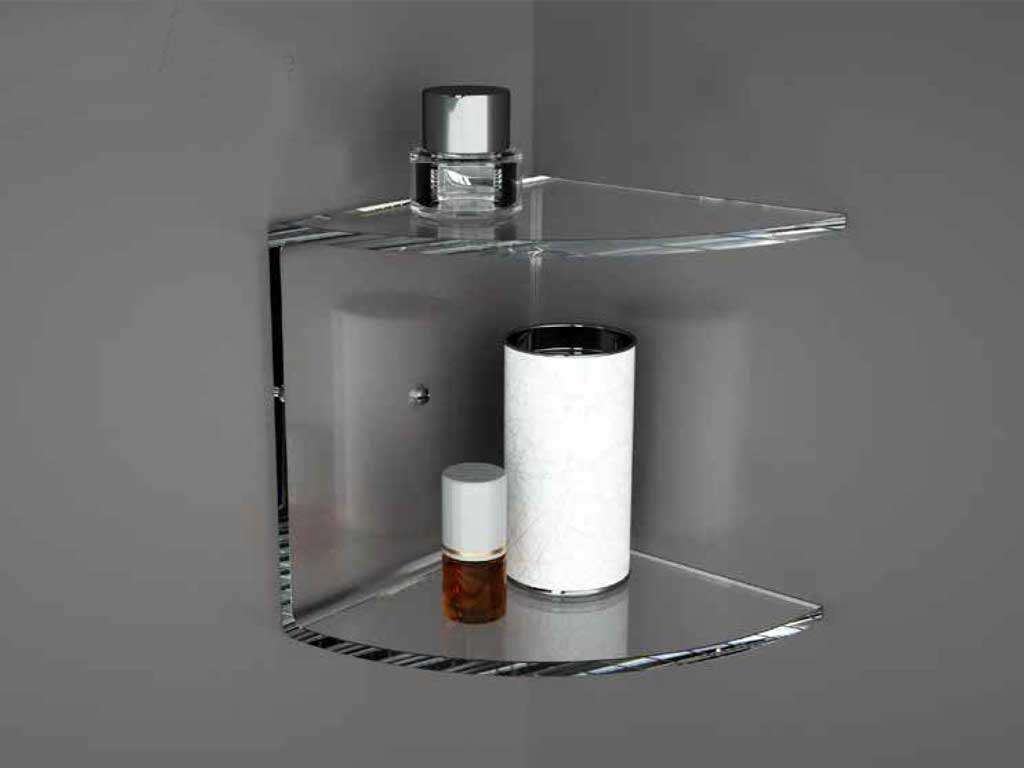 Compact mensola doccia angolare in acciaio due livelli per bagno